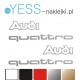 AUDI  QUATTRO Naklejki Tuning Samochód  A4 A5 A6 A7 A8 Q3 Q5 Q7 Q8 TT YESS Naklejki