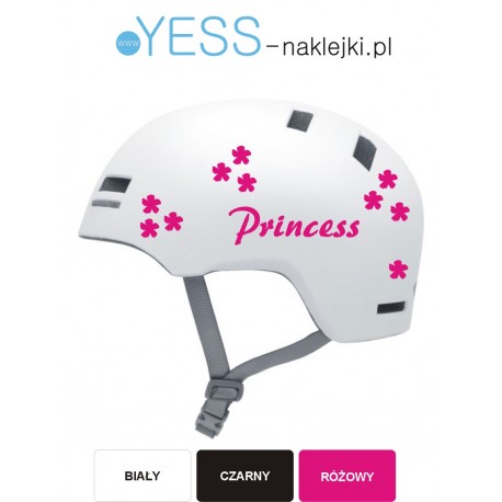 Princess naklejki na kask na rower dziecięcy  rower dla dziewczynki  - YESS Naklejki