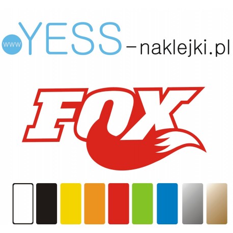 FOX LOGO naklejki tuningowe na motocykl skuter, samochód , quad, kask, owiewka, rower, TUNING Motoryzacja - YESS Naklejki