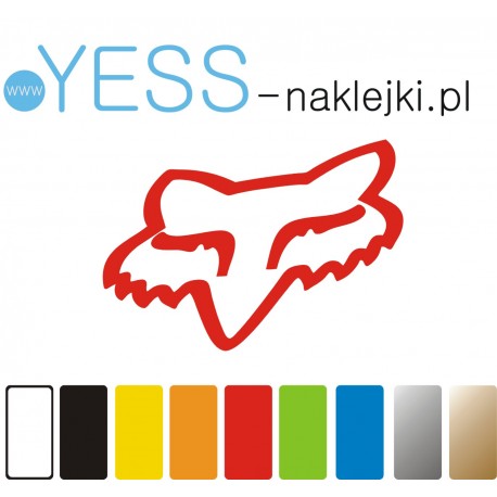 FOX LOGO naklejki tuningowe na motocykl skuter, samochód , quad, kask, owiewka, rower, TUNING Motoryzacja - YESS Naklejki