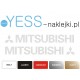 MITSUBISHI MOTORS  białe naklejki na  samochód TUNING YESS Naklejki