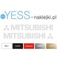 MITSUBISHI MOTORS  białe naklejki na  samochód TUNING YESS Naklejki