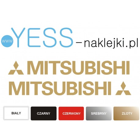 MITSUBISHI MOTORS złote naklejki na  samochód TUNING YESS Naklejki