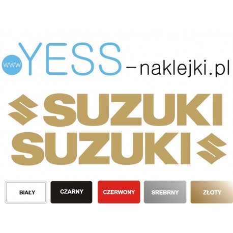 SUZUKI 40cm złote naklejki tuningowe na motocykl samochód   YESS Naklejki
