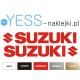 SUZUKI 40cm czerwone naklejki tuningowe na motocykl samochód   YESS Naklejki