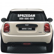 Naklejka na samochód- sprzedaż auta  “Sprzedam - numer telefonu”  YESS Naklejki