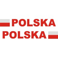Flaga Polski Napis Polska