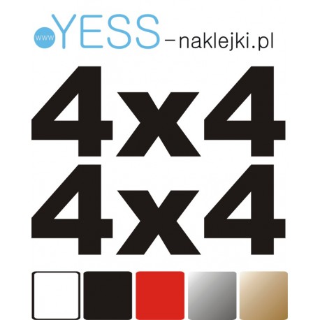 4x4 naklejki tuningowe na samochód terenowy  Off Road 4x4 YESS Naklejki