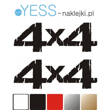 4x4 naklejki tuningowe na samochód terenowy  Off Road 4x4 YESS Naklejki
