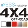 4x4 naklejki tuningowe na samochód terenowy Jeep Toyota Honda  Nissan Suzuki Subaru Mitsubishi Off Road 4x4 YESS Naklejki