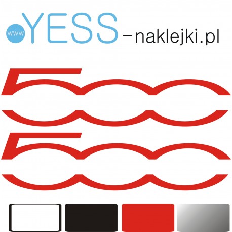 Fiat 500 Abarth Naklejki na samochód na drzwi, TUNING motoryzacyjny  YESS Naklejki