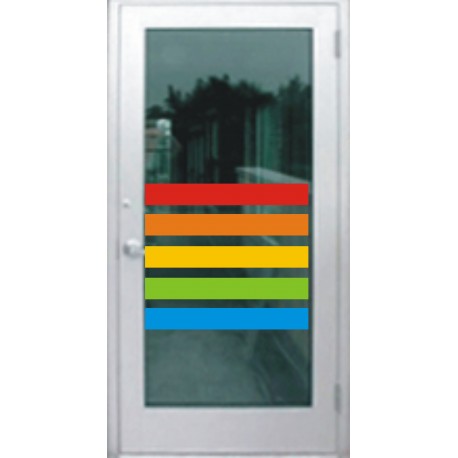 kolorowe pasy folia samoprzylepna naklejki na szybę, drzwi, okno,  DO SZKOŁY, DO PRZEDSZKOLA  YESS Naklejki
