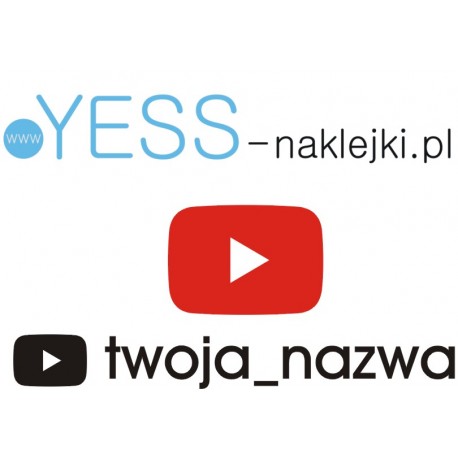 YouYube twoja naklejka, YouYube twoja nazwa, YouYube twój napis, YouYube naklejki na samochód,  YESS Naklejki