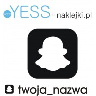  SnapChat twoja naklejka, SnapChat twoja nazwa, SnapChat twój napis, SnapChat naklejki na samochód,  YESS Naklejki