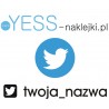 Twitter twoja naklejka, Twitter twoja nazwa,  Twitter  twój napis, Twitter  naklejki na samochód,  YESS Naklejki