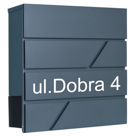 twoja naklejka, skrzynka pocztowa na listy, ulica numer domu, miejscowość,   YESS Naklejki