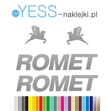 ROMET naklejki zastępcze na motocykl, skuter,  rower,  męski, gravel, górski, mtb, szosowy, trekkingowy, miejski - YESS Naklejki