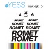 ROMET naklejki zastępcze na motocykl, skuter,  rower,  męski, gravel, górski, mtb, szosowy, trekkingowy, miejski - YESS Naklejki