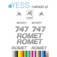 ROMET 747 naklejki zastępcze tuningowe na motocykl, owiewka, ścigacz, enduro, cross - YESS Naklejki