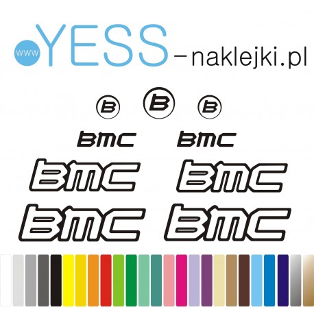 BMC naklejki zastępcze na rower damski, męski, gravel, górski, mtb, szosowy, trekkingowy,  - YESS NaklejkI