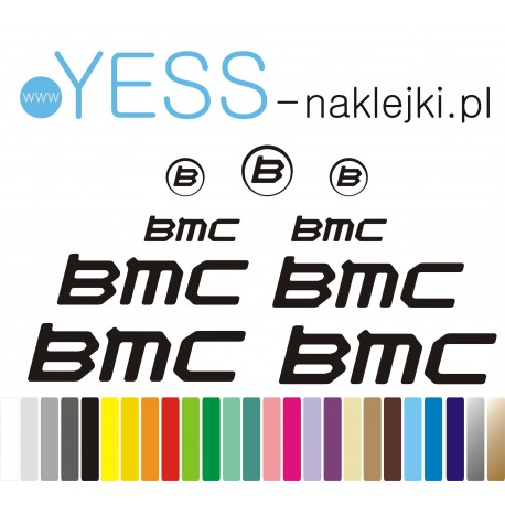 BMC naklejki zastępcze na rower damski, męski, gravel, górski, mtb, szosowy, trekkingowy,  - YESS NaklejkI