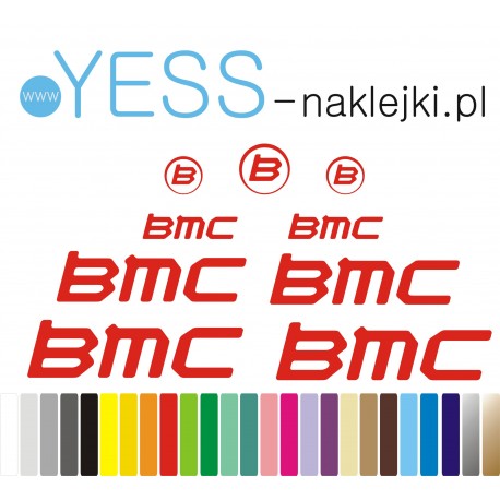 BMC naklejki zastępcze na rower damski, męski, gravel, górski, mtb, szosowy, trekkingowy,  - YESS Naklejki.pl