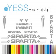 SPARTA  SPARTAMET naklejki na rower damski, rower męski, rower miejski, rower damka, YESS Naklejki.pl