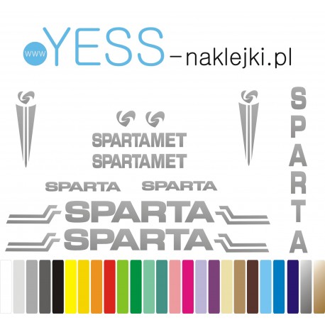 SPARTA  SPARTAMET naklejki na rower damski, rower męski, rower miejski, rower damka, YESS Naklejki.pl