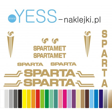 SPARTA  SPARTAMET naklejki na rower damski, rower męski, rower miejski, rower damka, YESS Naklejki.pl
