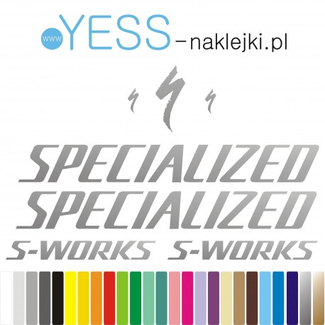 SPECIALIZED S-WORKS naklejki zastępcze na rower damskIi, męski, gravel, górski, mtb, szosowy, trekkingowy,  - YESS NaklejkI