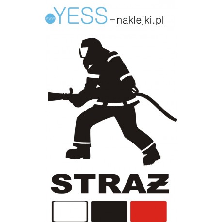 STRAŻ POŻARNA STRAŻAK naklejka hobby na samochód YESS Naklejki.pl