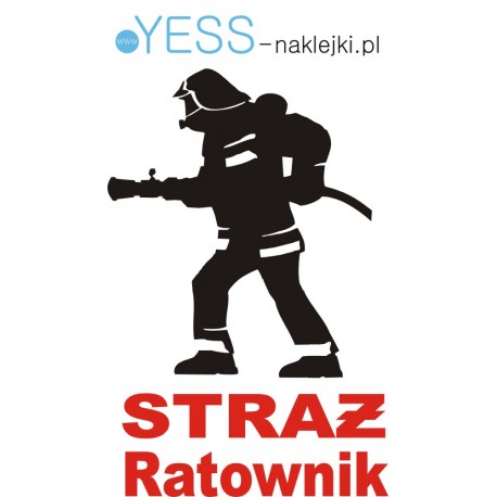 STRAŻ POŻARNA STRAŻAK OSP PSP RATOWNIK naklejka hobby na samochód YESS Naklejki.pl