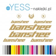 BANSHEE LOGO naklejki na rower  męski, gravel, górski, mtb, szosowy, trekkingowy, BANSHEE  YESS Naklejki.pl