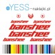 BANSHEE LOGO naklejki na rower  męski, gravel, górski, mtb, szosowy, trekkingowy, BANSHEE  YESS Naklejki.pl
