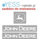 John Deere szablon do malowania naklejki na traktor ciągnik koparke