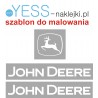 John Deere szablon do malowania naklejki na traktor ciągnik koparke