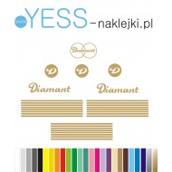 DIAMANT naklejki zastępcze na rower damski, męski, gravel, górski, mtb, szosowy, trekkingowy, miejski - YESS Naklejki.pl