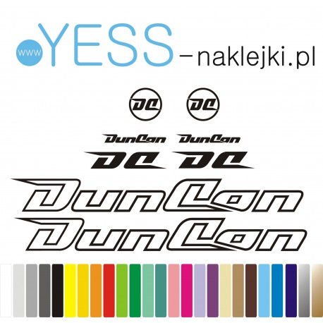 DUNCON naklejki  na rower zjazdowy, gravel, górski, mtb, szosowy, trekkingowy - YESS Naklejki.pl