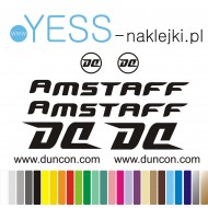 DUNCON  AMSTAFF  naklejki  na rower zjazdowy, gravel, górski, mtb, szosowy, trekkingowy - YESS Naklejki.pl