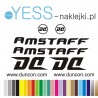 DUNCON  AMSTAFF  naklejki  na rower zjazdowy, gravel, górski, mtb, szosowy, trekkingowy - YESS Naklejki.pl