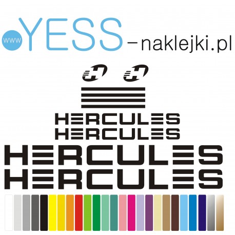 HERCULES naklejki zastępcze na rower damski, męski, górski, mtb, szosowy, trekkingowy, miejski - YESS Naklejki