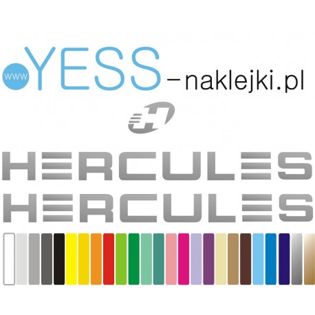HERCULES naklejki zastępcze na rower damski, męski, górski, mtb, szosowy, trekkingowy, miejski - YESS Naklejki