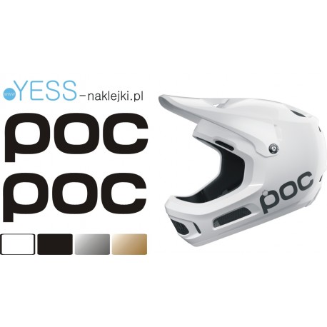 POC naklejki na kask motocyklowy, na kask rowerowy, na kask narciarski, na kask snowboardowy - YESS-Naklejki.pl