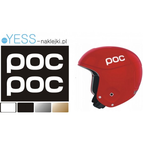 POC naklejki na kask motocyklowy, na kask rowerowy, na kask narciarski, na kask snowboardowy - YESS-Naklejki.pl