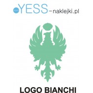 BIANCHI logo naklejka na główke roweru, BIANCHI logo naklejki na rower damski, BIANCHI naklejki  na rower męski, YESS Naklejki