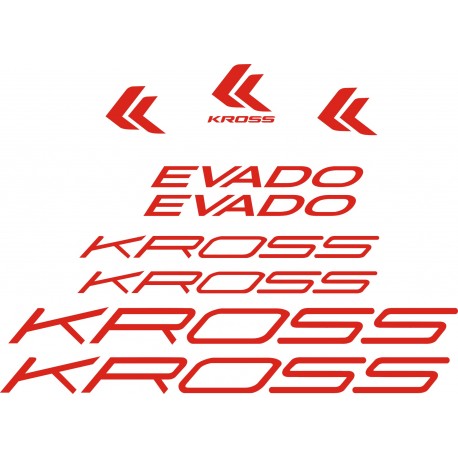 KROSS EVADO  naklejki zastępcze na rower górski mtb,rower szosowy,rower trekkingowy,rower miejski,rower damski,rower męski