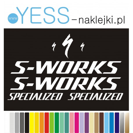 SPECIALIZED S-WORKS naklejki na rower Epic World Cup, Enduro Comp Pro, Rockhopper, Chisel Comp Shimano, Demo Race, Stumpjumper 