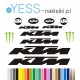 KTM naklejki na rower  Revelator, Chicago,  Penny Lane, Myroon Glorius, Ultra, Pro white