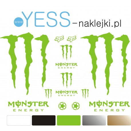 MONSTER ENERGY  naklejki tuninowe na samochód motocykl quad - YESS Naklejki