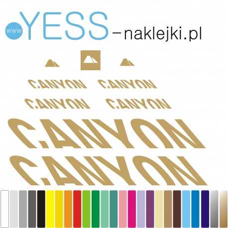 CANYON  naklejki zastępcze na rower damski, męski, gravel, górski, mtb, szosowy, trekkingowy, miejski - YESS Naklejki